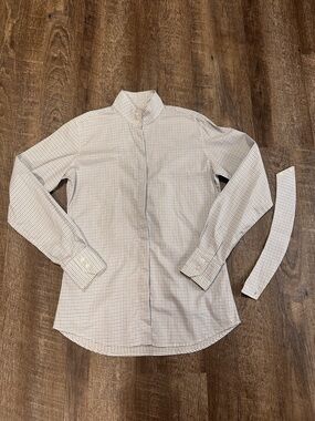 Marigold Riding Apparel Women’s Dress Equestrian Show Shirt Extra Collar Size 8